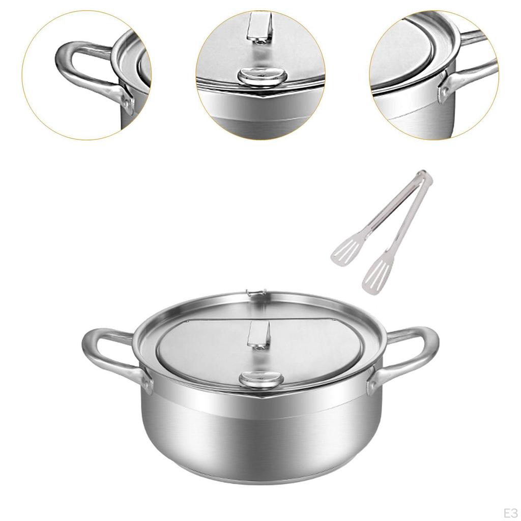 Deep Fryer Pot Frying Pan with Lid Kitchen Chicken Small for Fries