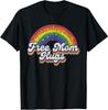 Free Mom Hugs Rainbow Heart LGBT Flag LGBT Pride Month T-Shirt