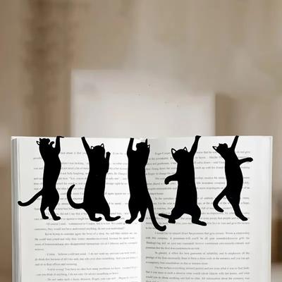Металлические закладки для книг в виде кошек, набор из 5 штук, креативный дизайн, уникальная форма кошки, для любителей книг, студентов и учителей