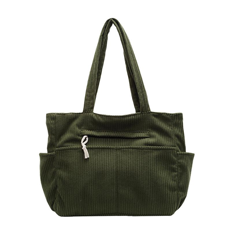 Сумка через плечо женская большая вместительная вельветовая сумка однотонная сумка-тоут сумка для поездок на работу