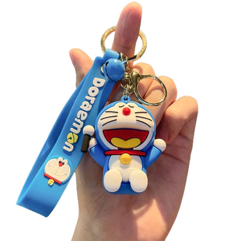 Милый брелок Дораэмон из ПВХ, брелок для ключей от машины, аксессуары для сумки, оптом