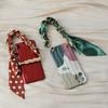 New Phone Accessory Cellphone Part Chain Silk Charm Universal Floral Dot Print Neck Crossbody SmartPhone Strap Phone Case Chains