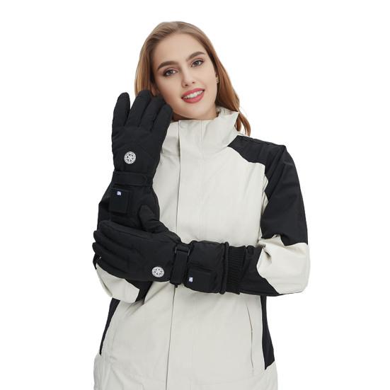 Зимние перчатки с подогревом для мужчин и женщин, электрические перчатки с подогревом с аккумулятором 1200 мАч, 3 уровня нагрева, перезаряжаемые перчатки с подогревом для катания на лыжах, велоспорта, зимних видов спорта