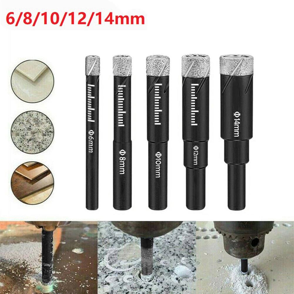 1pc Diamond Dry Drill Bits Hole Saw For Marble Ceramic Tile Glass 65mm Black New