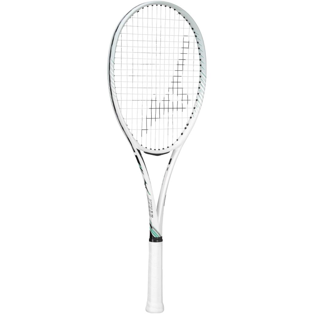 Mizuno Deeforce Tennis Racket 63JTN544 S-10 (Soft Tennis), Unisex, White/Jade Green, 0U,
