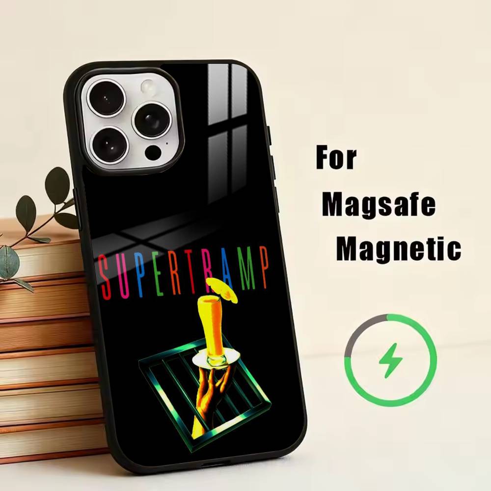 Supertramp Breakfast in America Чехол для iPhone 17, 16, 15, 14, 13, 12, 11 Plus, Pro Магнитный с Magsafe Беспроводная зарядка