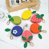 Cute Fruit Coin Purse Bag Charm Mini Fruit Coin Wallet Zipper Change Purse Keychain Charm for Handbag Tote Wallet Accessories