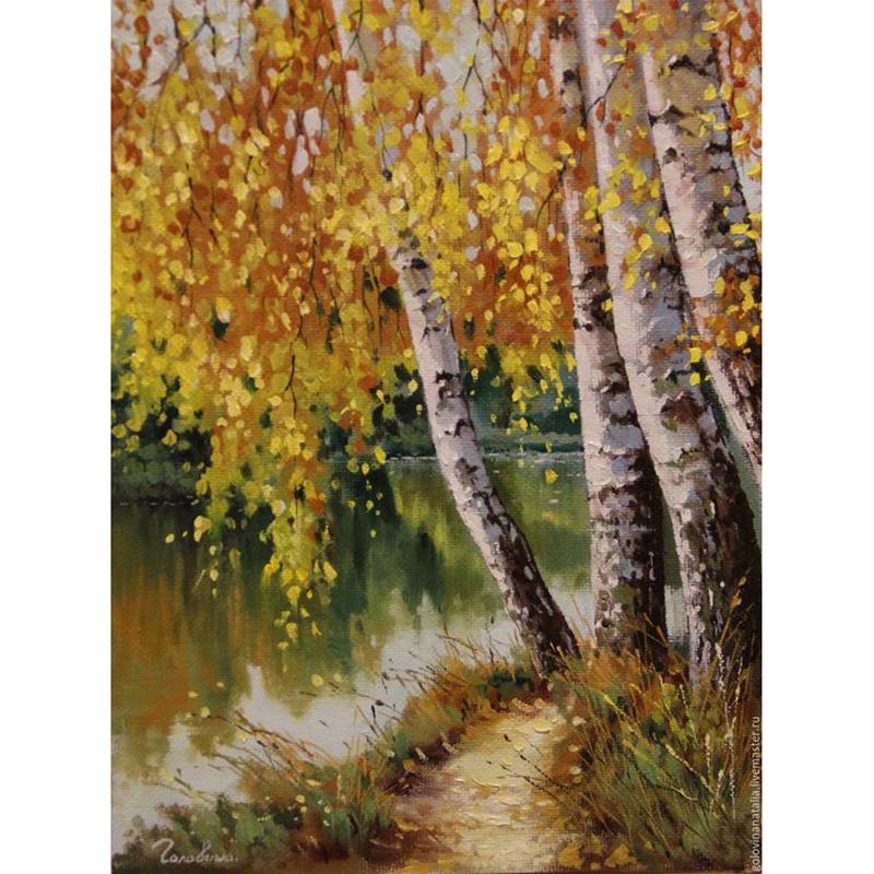 DIY Forest Scenery 5D Diamond Painting Full Round Drill Scenic Diamond Embroidery Cross Stitch Mosaic Kits Wall Art Home Decor