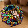 1PC Warner Stained Glass Harry Potter Umbrella-8-Rib Reinforced, Automatic Open, Lightweight & Durable-A78