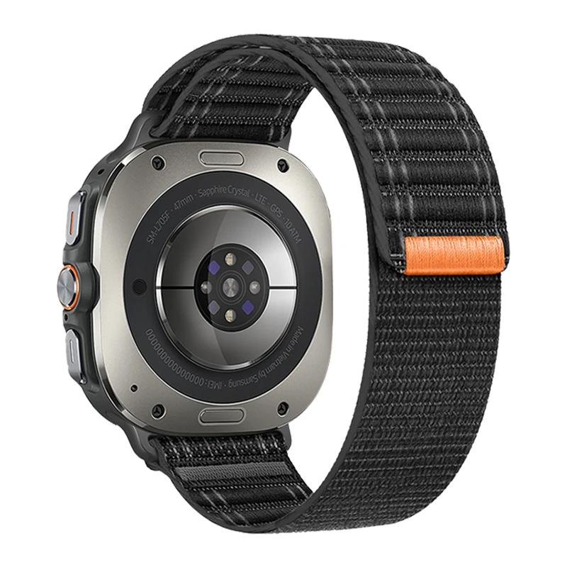 Спортивный плетеный нейлоновый ремешок-петля для Samsung Galaxy Watch Ultra 47 мм Браслет Запасные аксессуары для ремешка