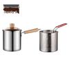 304 Stainless Steel Anti-Splash Deep Fryer with Filter Basket - Multifunctional Frying Pot for Snail Rice Noodles