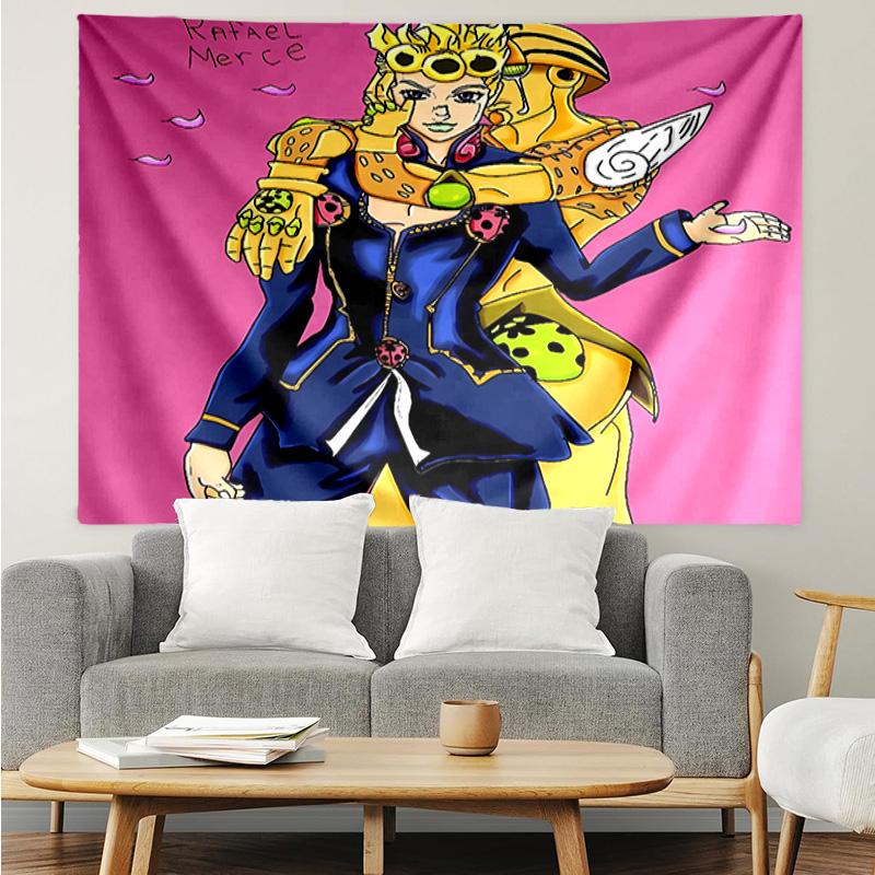 JoJo's Bizarre Adventure4 Tapestry for Bedroom Aesthetic Classroom Tapestries Wall Hanging for Living Room Dorm Office,Ideal Creative Gift