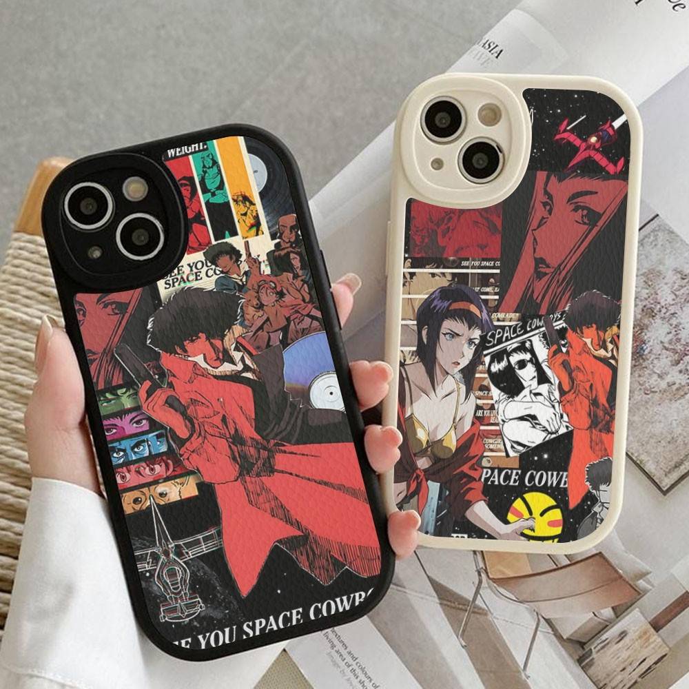 Anime Cowboy Bebop Phone Case Hard Leather For IPhone 16 15 14 13 12 Mini 11 14 Pro Max Xs X Xr 7 8 Plus Fundas