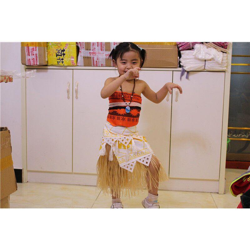 Moana Moana Cosplay Maui Children's Clothing Kids' Princess Costume