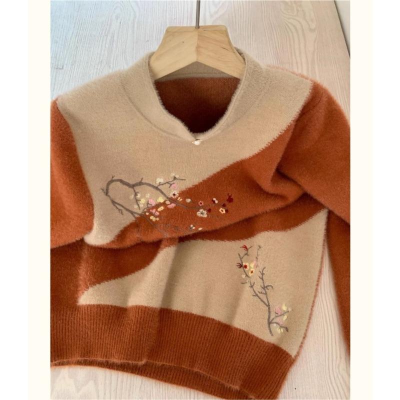 Женский свитер с флисовой подкладкой, теплый вязаный пуловер, топы с длинным рукавом, осенне-зимнее термобелье