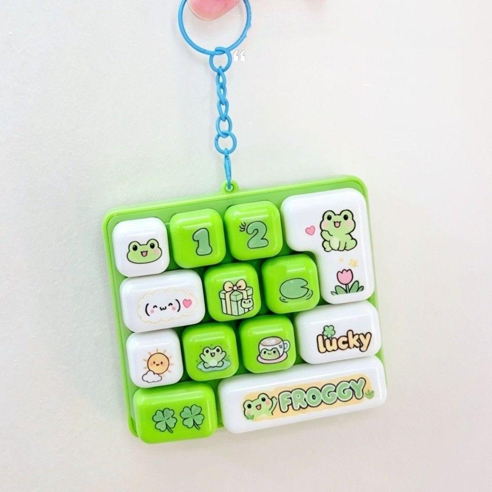 Pressable Keys 9 Keys Keyboard Keychain Cartoon Keyboard Clicker Keychain Desktop Decoration