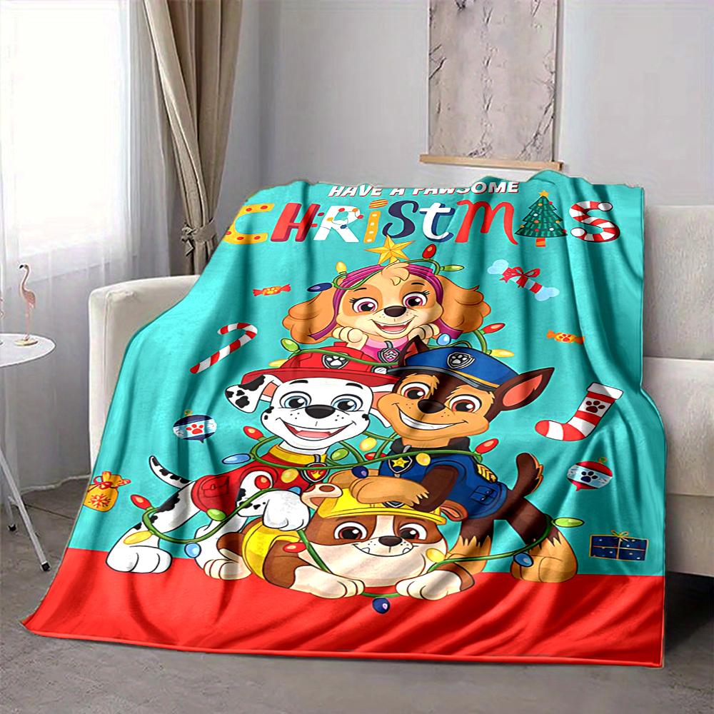 1Pc Pawsome Christmas Adventure Blanket Soft And Comfortable Casual Warm Camping Travel Christmas Halloween Gift M91768