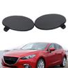 2PCS Black Abs Rear Bumper Tow Hook Cover Cap Decoration for Mazda 3 2014-2016