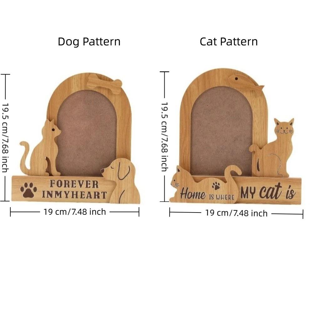 Wood Pet Photo Frame Dog/Cat Shape Photo Album Frame Picture Frame  Pet Lovers