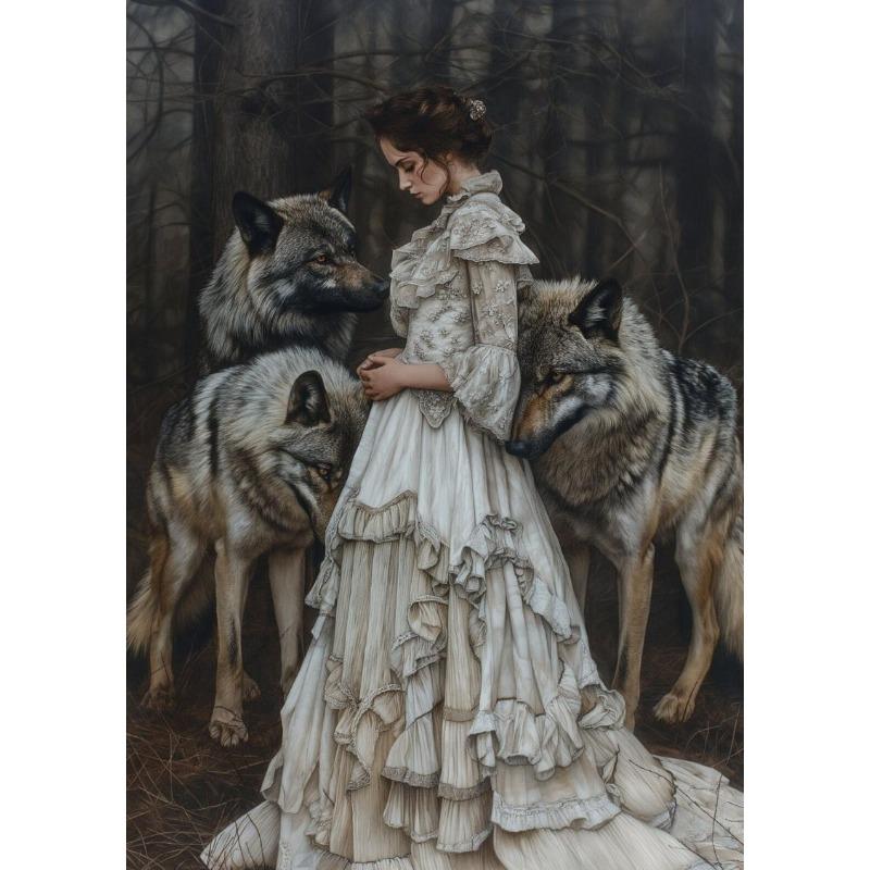 Викторианский стиль Ведьма Лунная Богиня Темная Академия Ретро Постеры Принты Холст Живопись Настенная Картина Гостиная Домашний Декор