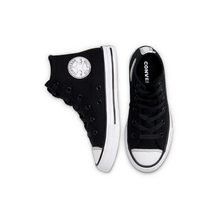 Converse Кеды Chuck Taylor All Star Удобные Высокие Детские Холщовые Черные Подростковые 668431C