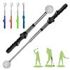 Retractable Golf Swing Training Aid Portable Grip Trainer with Click Feedback for Right And Left Handed Golfers Warm Up Stick Telescopic Short Club