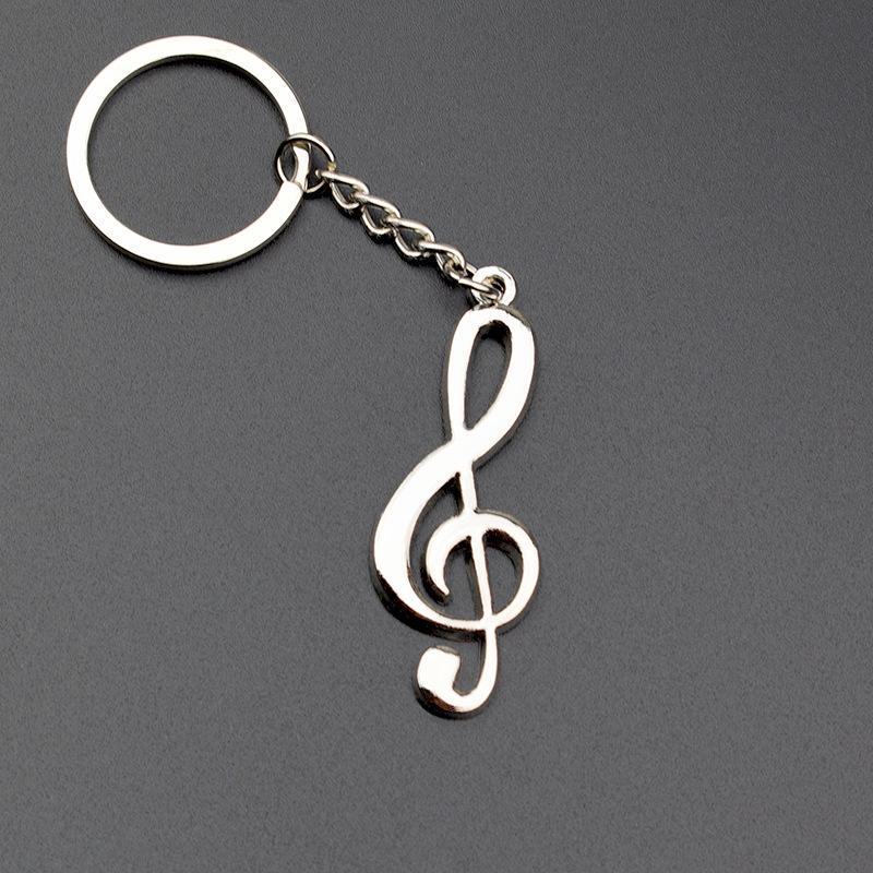 Индивидуальный брелок с музыкальным символом из металла - минималистичный брелок для ключей от автомобиля