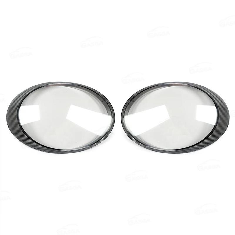 For Porsche 997 911 Carrera 2006-2012 Car Headlight Lens Replacement Cover Lampshade Headlight Covers Grey Edge Headlight Glass