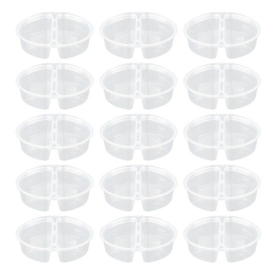 5/10/15/25 шт. Коробка для приправ, одноразовая и многоразовая, герметичная крышка, двойной отсек, контейнер для приправ, для отбора проб соуса для приправ