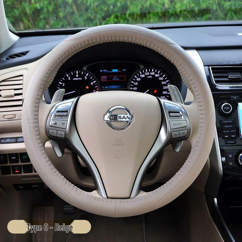 D0X Накладка на руль из натуральной кожи для Nissan Sylphy, Murano, старой Teana, Qashqai, Sunny, Livina, Tiida.