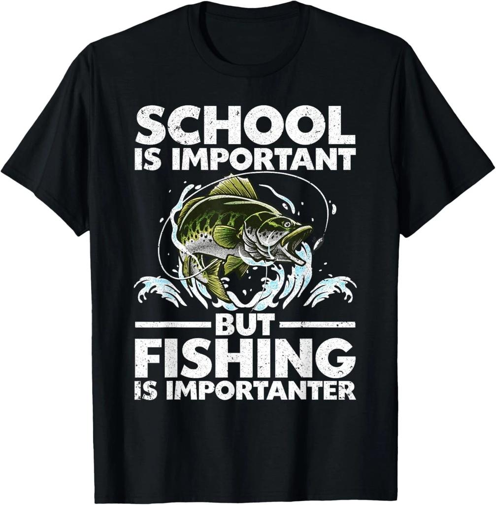 Funny Fishing For Boys Kids Youth Fish Saying Bass Fisherman T- Shirt