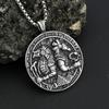 Ancient Egyptian Pharaoh God Horus Anubis Pendant Necklace Men Women Stainless Steel Chains