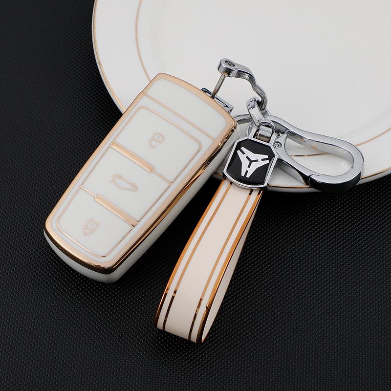 Volkswagen Magotan B7, CC, Passat Variant Key Case for Men & Women - Stylish Shell with Buckle