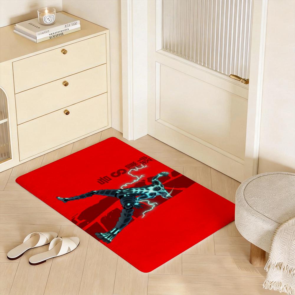 Anime A Kaiju Hachigou Floor Mat Eco Flannel Doormat Non Slip Odorless Indoor Floor Rug Soft Short Plush Home Mat