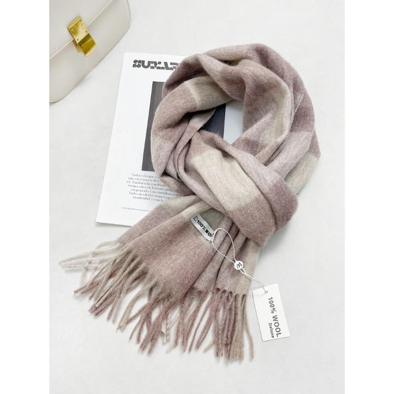 Hot Sale Small Wool Scarf Women's Winter Chessboard Versatile Shawl Warm Scarf Scarf Couple