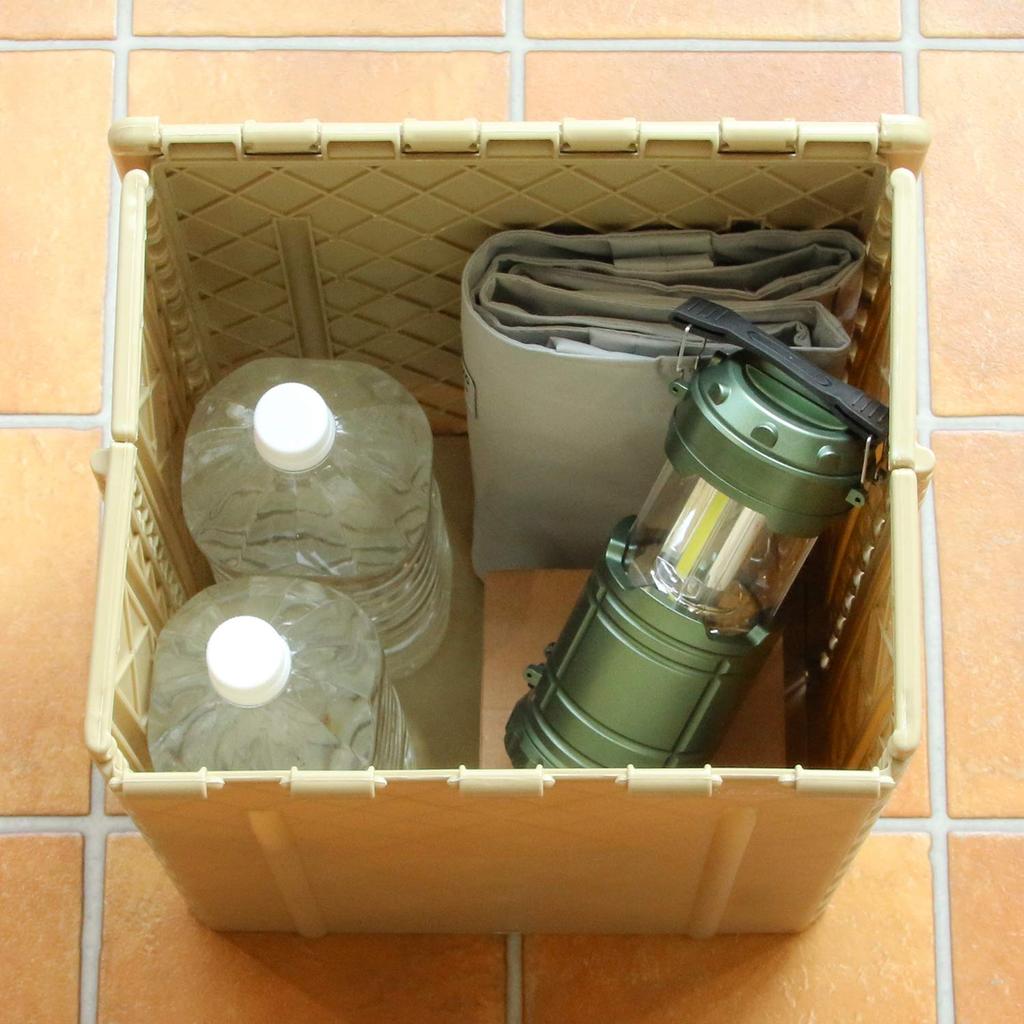 Fujiboeki 86102 Storage Camping Trash Folding Outdoor Width Sand Load Capacity 80kg Box, Can, Chair, Chair, 32cm, Beige,