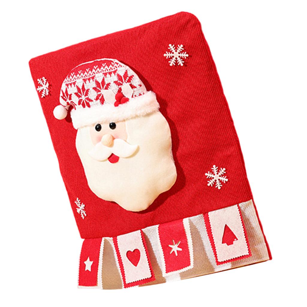 Chair Covers Dining Room Chair Back Cover Slipcover Santa Snowman Elk Pattern for Christmas Holiday Festival Decoration