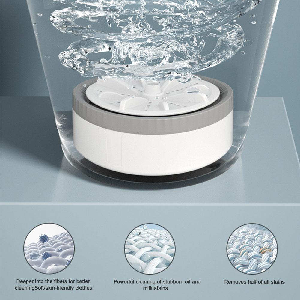 Мини-стиральная машина для путешествий Портативная вращающаяся турбинная стиральная машина Легкое нижнее белье Носки Детская одежда Стиральная машина USB