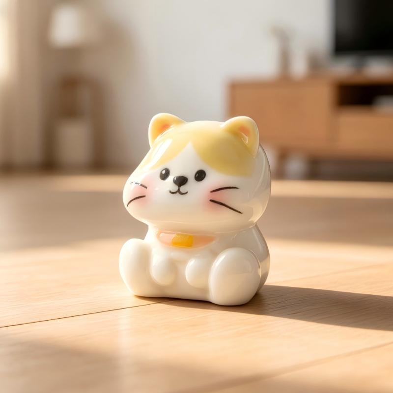 6 шт. Фигурка кошки Миниатюрная Декор для поделок Милый котенок Украшение для дома Стола Панели автомобиля Микро-пейзаж Мини-поделки Декор