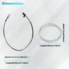 2Pcs Rear RH & LH Wheel ABS Speed Sensor and ABS Ring For BMW 1/3 Series E81 E82 E87 E88 E90 E91 34526762466 Brake ABS Sensor