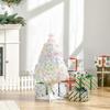 2.5Ft Prelit Artificial Tabletop Christmas Tree With Fibre Optics Holiday Home Xmas Decoration For Table And Desk White