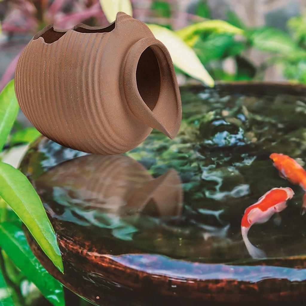 Керамический циркулирующий фонтанчик 4x3,7x3,5 дюйма, открытый резервуар для воды, декоративный для внутреннего и наружного использования