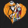 The Nightmare Before Christmas Unisex Adult Jack Sally Heart T-Shirt