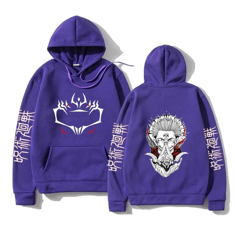 Забавные повседневные толстовки с длинными рукавами дзюдзюцу кайсен аниме Ryomen Sukuna с принтом для мужчин и женщин модная толстовка в стиле Харадзюку одежда
