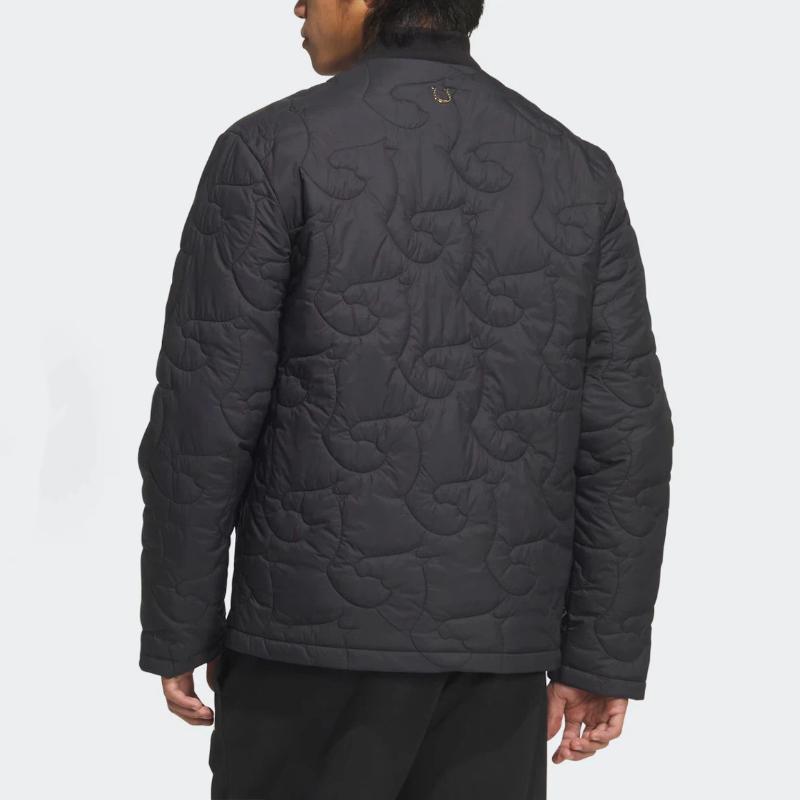 Adidas Серия CNY FW25 Современная стеганая куртка Новогодний стиль Вдохновленная Китаем Водонепроницаемая Теплая Мягкая Спортивная Повседневная Куртка с Длинным Рукавом Хлопковая KS0408