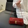 Подходящий Декор Клапан Винтажная Сумка Под Мышку Однотонная ПУ Маленькая Квадратная Сумка На Плечо Простая Универсальная Сумка Для Руки Вечеринка