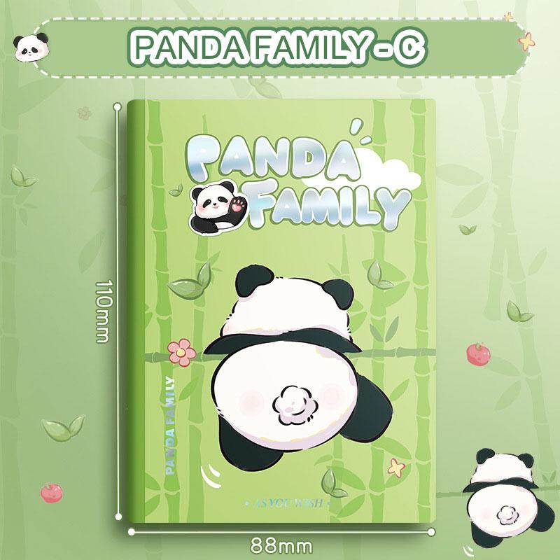 Panda Family Pocket Book A7 Notebook Мини-блокнот Твердый переплет Справочник Студент Чистый черновик Блокнот
