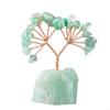62KD Unique Crystal Sculpture Handmade Crystal Money Tree for Good Luck Wealth Health Figurine OnNatural Stone Base