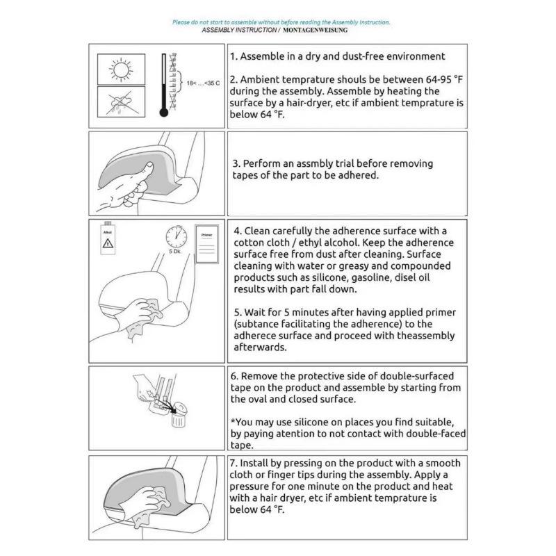 Комплект для модификации корпуса зеркала заднего вида и клаксона Civic 8-го поколения