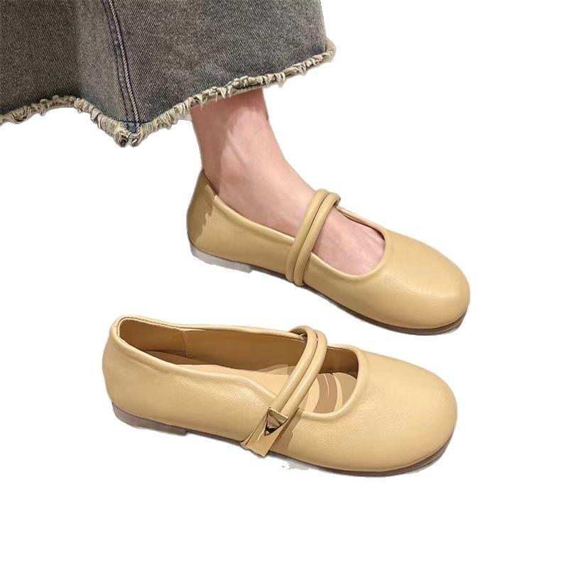 2024 новые французские туфли Luo Lianna на плоской подошве, женские повседневные туфли Мэри Джейн, мягкие туфли с пряжкой, ленивые туфли